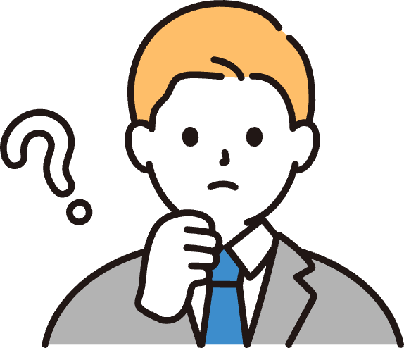 気づく女性と考える男性が向き合っているイラスト